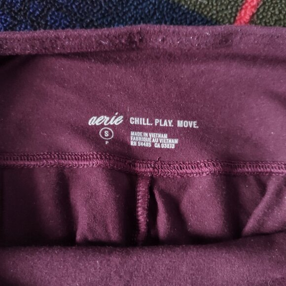 Aerie Maroon Chill Leggings - Picture 6 of 6